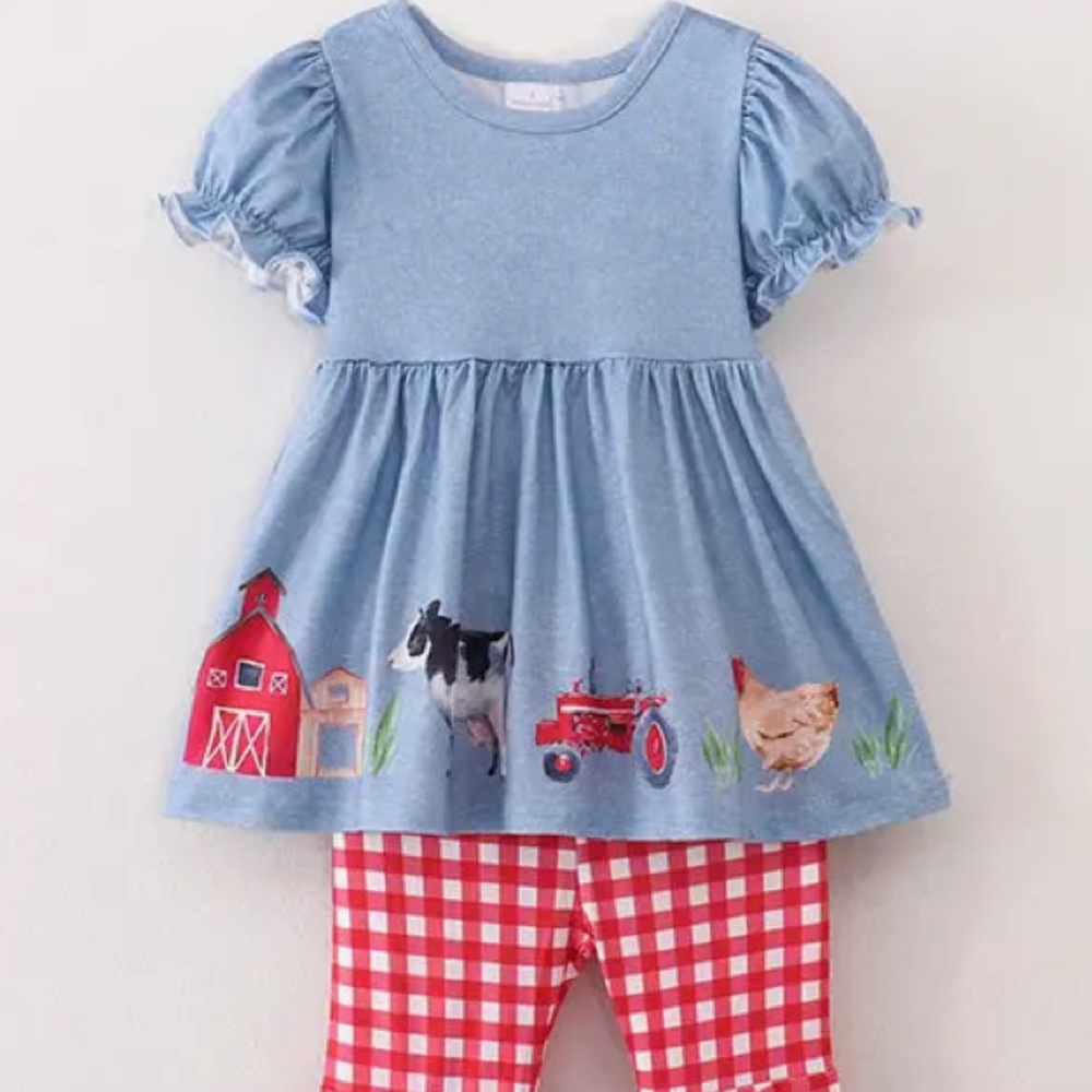 New Farm Outfit Girls sizes 3 4 5 6